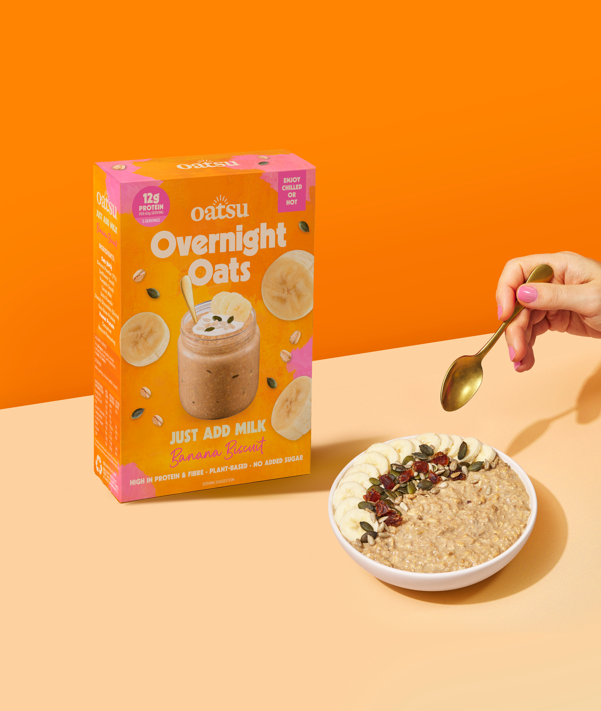 Banana Biscuit Just Add Milk Overnight Oats